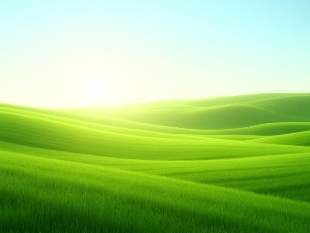 Lush green farm fields under soft sunlight, representing sustainable agriculture