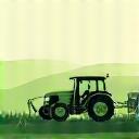 Icon representing farm machinery and equipment, such as tractors and tools