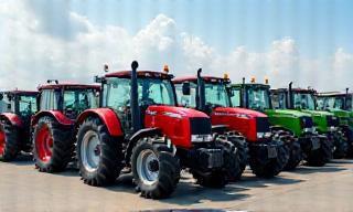 Top-selling tractors on display at dealership
